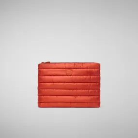 Unisex quilted pouch big Thalassa in MAPLE ORANGE