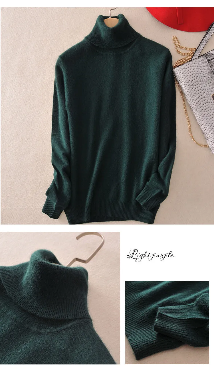 VenusFox Cashmere Turtleneck Knitted Sweater