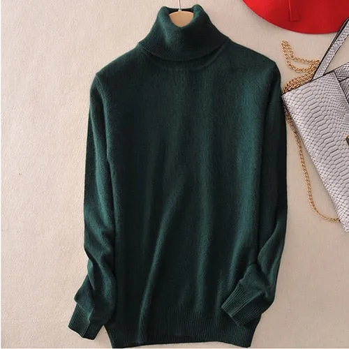 VenusFox Cashmere Turtleneck Knitted Sweater