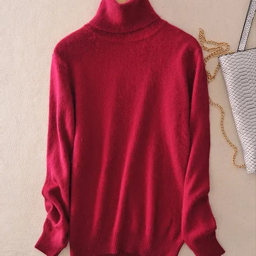 VenusFox Cashmere Turtleneck Knitted Sweater