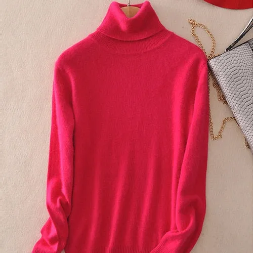 VenusFox Cashmere Turtleneck Knitted Sweater