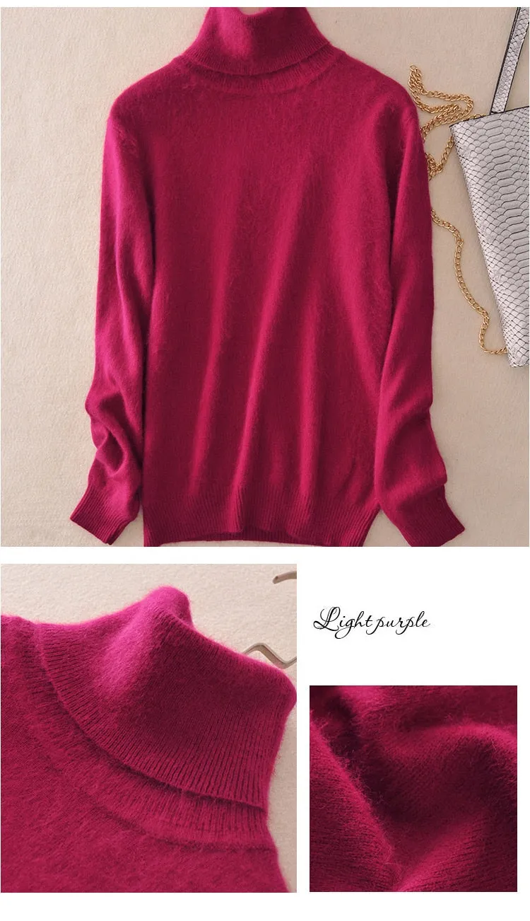 VenusFox Cashmere Turtleneck Knitted Sweater