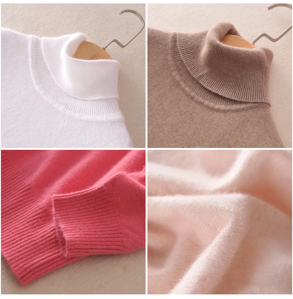 VenusFox Cashmere Turtleneck Knitted Sweater