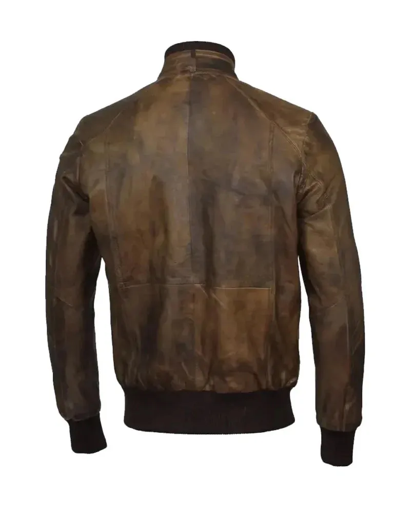 Vintage Brown Leather bomber Motorcycle jackets