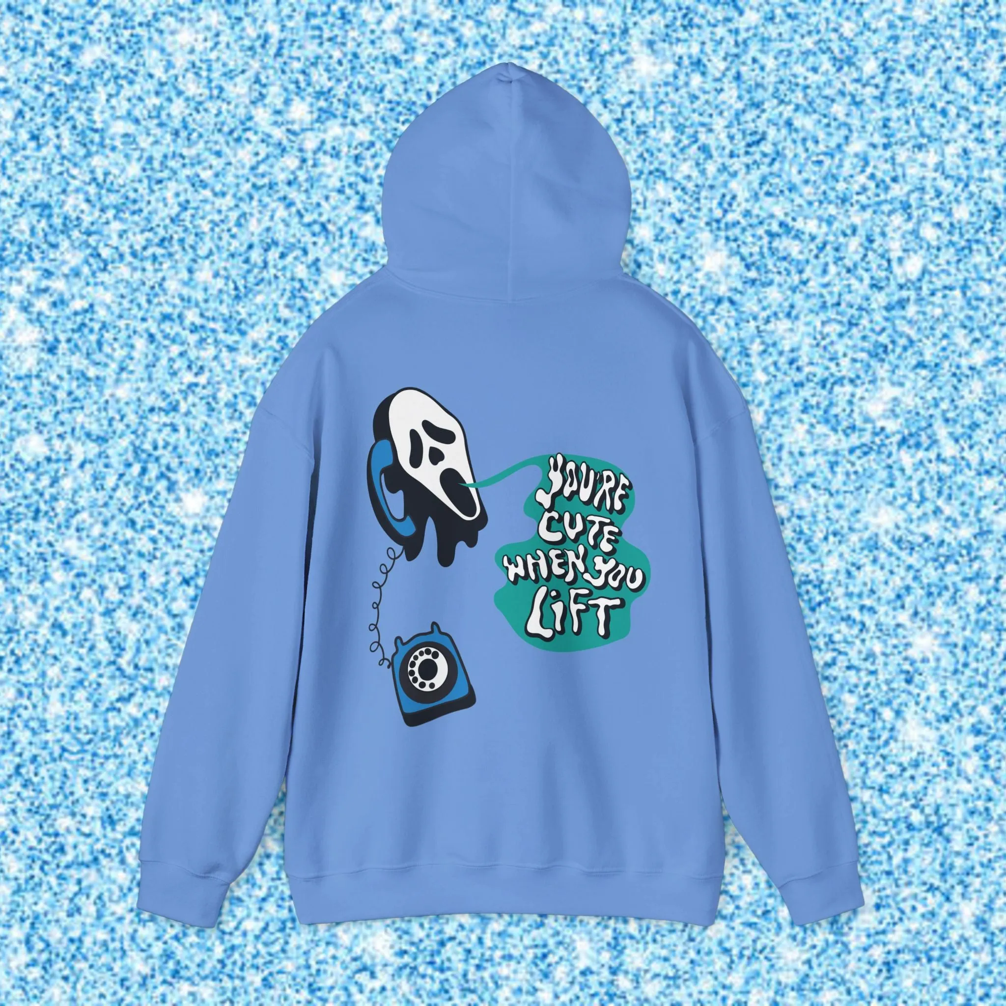 YOU'RE CUTE WHEN YOU LIFT (BLUE) -HOODIE