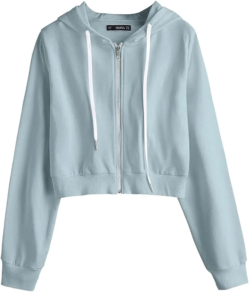 ZAFUL Women's Zip Up Thin Hoodies